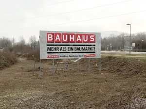 Firmenschilder, Bauschilder